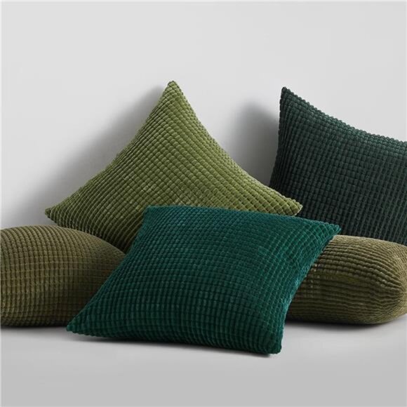 Throw Pillows Covers for Couch Living Room Decor-Green Christmas Holiday 4 Pack - Picture 7 of 8